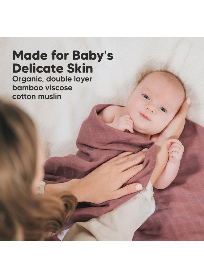 KeaBabies 4-Pack Muslin Swaddle Blankets for Baby Boys, Girls - Organic Baby Blankets for Girl, Boy, Baby Swaddle Blanket Unisex, Receiving Blankets, Swaddles for Newborns, Newborn Baby Essentials (Spice) - Image 4