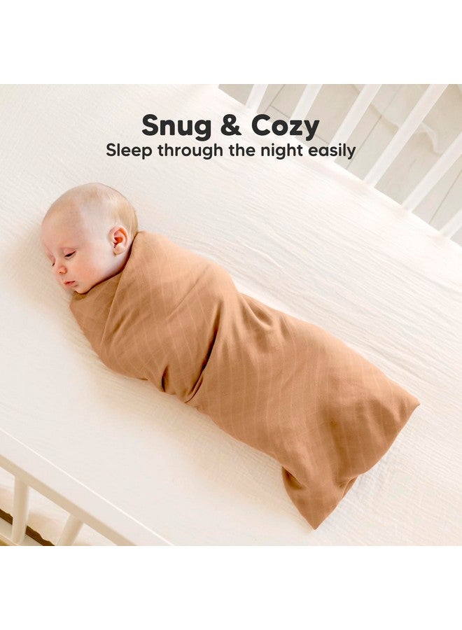 KeaBabies 4-Pack Muslin Swaddle Blankets for Baby Boys, Girls - Organic Baby Blankets for Girl, Boy, Baby Swaddle Blanket Unisex, Receiving Blankets, Swaddles for Newborns, Newborn Baby Essentials (Spice) - Image 5