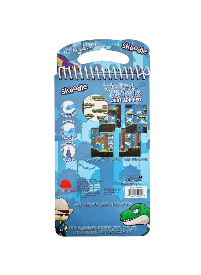 SKOODLE Dino Adventure Water Magic Pad with Brush | Reusable Fun Water Reveal Activity Pad | Mess Free Creative Toy For Kids | Age 3+ - Image 2