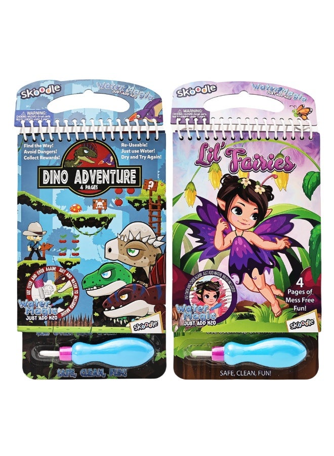 SKOODLE Dino Adventure Water Magic Pad with Brush | Reusable Fun Water Reveal Activity Pad | Mess Free Creative Toy For Kids | Age 3+ - Image 3