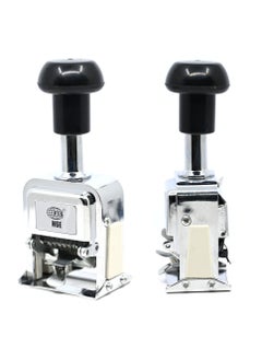 FIS FIS Heavy Duty Numbering Machine 6-Digits with Ink Bottle and 2 dry pads, Automatic, English Chrome colour -FSNMN6E  - Image 5