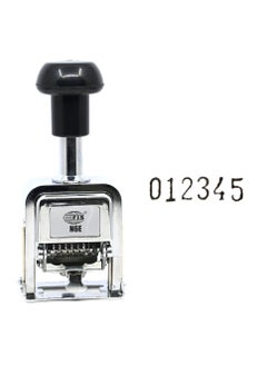FIS FIS Heavy Duty Numbering Machine 6-Digits with Ink Bottle and 2 dry pads, Automatic, English Chrome colour -FSNMN6E  - Image 2