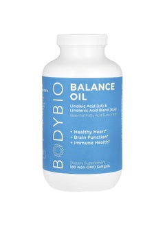 BodyBio BodyBio, Balance Oil, Linoleic Acid (LA) & Linolenic Acid Blend (ALA), 180 Softgels  - Image 1