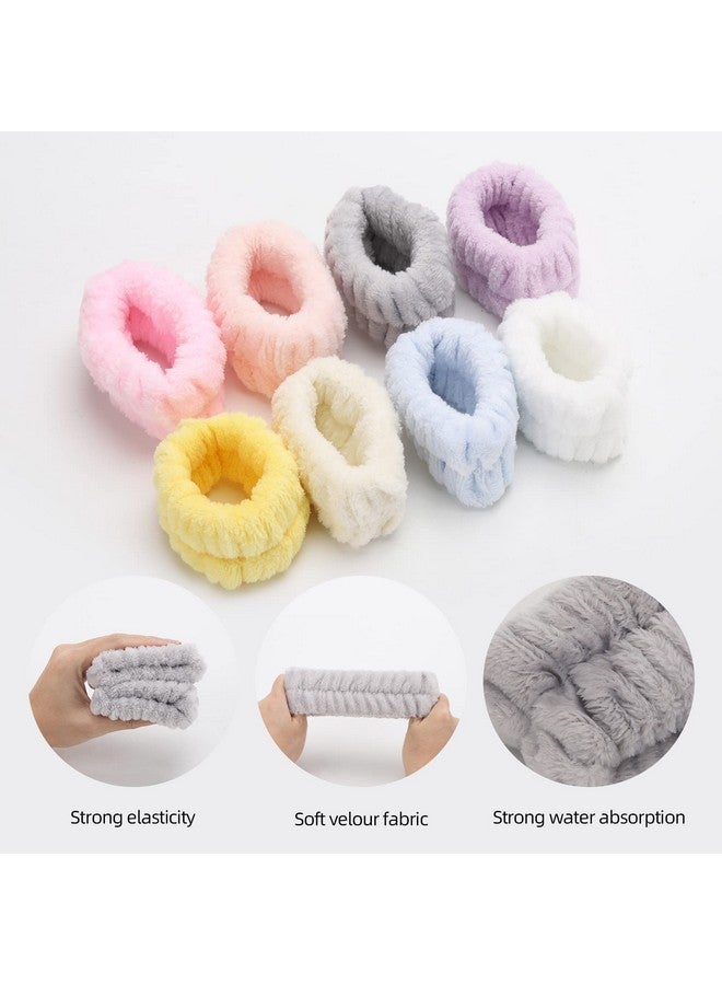 BTYMS 16 Pcs Women Face Wash Wristbands Microfiber Wrist Washband Spa Washband Wrist Towels For Washing Face, Prevent Water Running Down The Arms - Image 4