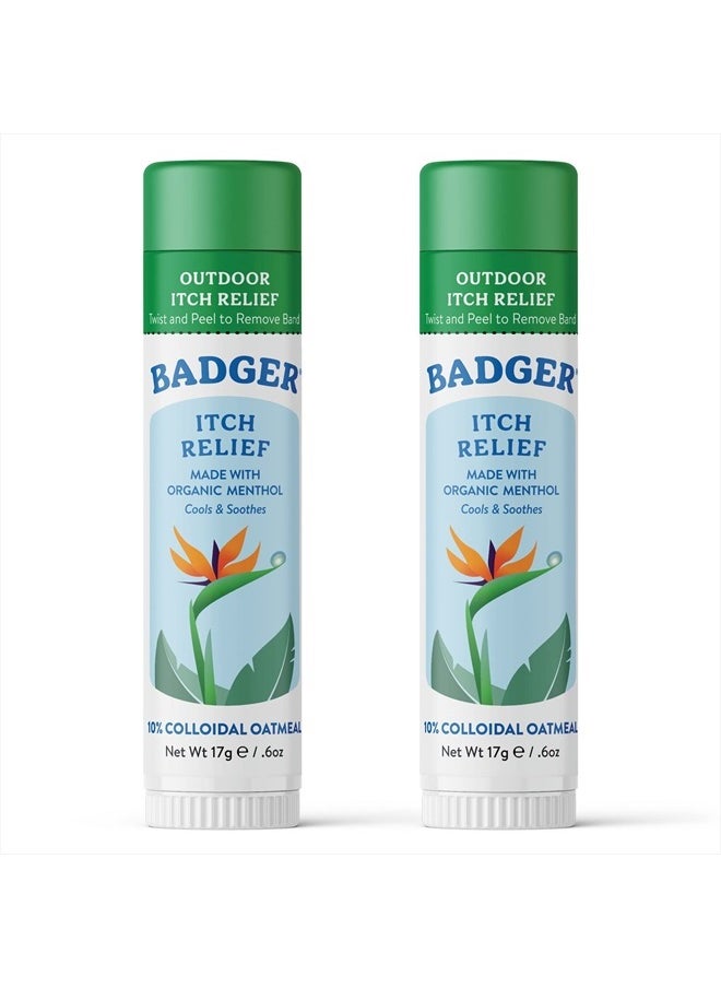 Badger Mosquito Bite Itch Relief, Organic Afterbite Insect Bite Treatment, Anti Itch Cream, Bug Bite Relief, Easy to Carry Travel Stick, 0.6 oz (2 Pack)  - Image 1
