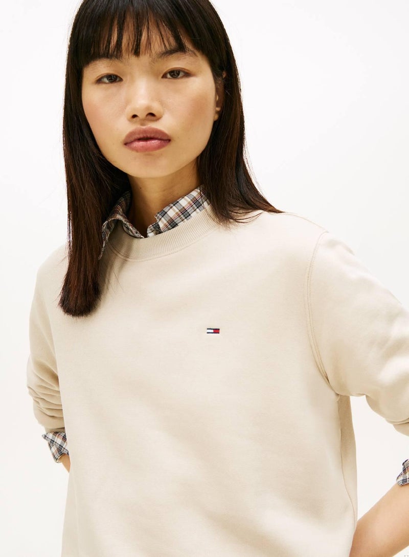 TOMMY JEANS Flag Embroidery Fleece Sweatshirt - Image 5