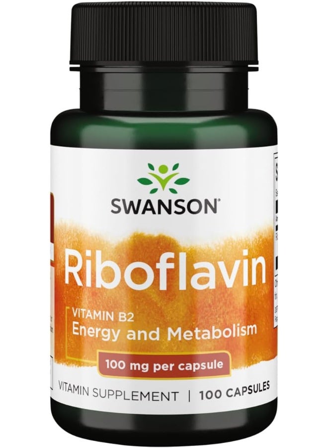 SWANSON مكمل ريبوفلافين فيتامين ب2 لعملية الأيض للطاقة - Image 1
