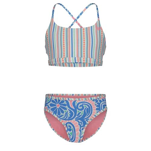 Roxy Girls' Two-piece Bikini Swimsuit Set, UPF 50+ Sun Protection, Quick-Dry Bathing Suit, Silver Lake Blue, 12 - Image 4