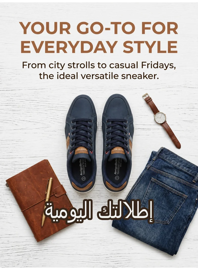 ARRIGO BELLO A1006-2 ARRIGO BELLO Men's Classic Lace-up Shoes Lightweight Color Block Sneakers for Everyday Wear for Men | Best Price UAE