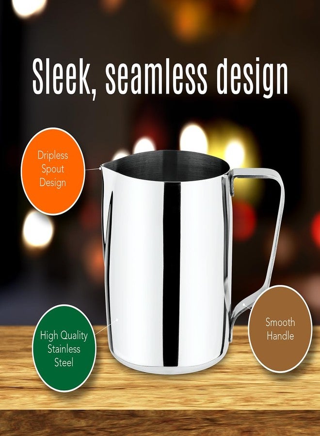 Chef's Star Stainless Steel Milk Frothing Pitcher, Frothing Cup for Milk Steamer and Frother for Coffee Cappuccino Latte and Espresso Machine, Espresso Machine Accessories Steaming Pitcher (20 oz) - Image 2
