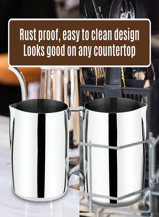 Chef's Star Stainless Steel Milk Frothing Pitcher, Frothing Cup for Milk Steamer and Frother for Coffee Cappuccino Latte and Espresso Machine, Espresso Machine Accessories Steaming Pitcher (20 oz) - Image 3