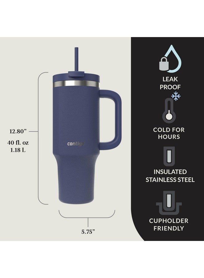 Contigo Contigo Streeterville 40oz Tumbler, Stainless Steel Vacuum Insulated, Leak-Proof, Cold for 29 Hours, Indigo - Image 2