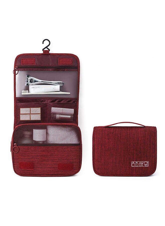 Travel Business Storage Bag For Men And Women On Business Trips Portable Large-Capacity Wash Bag Can Be Hung Dry And Wet Separation Wash Storage Bag Red - Image 1
