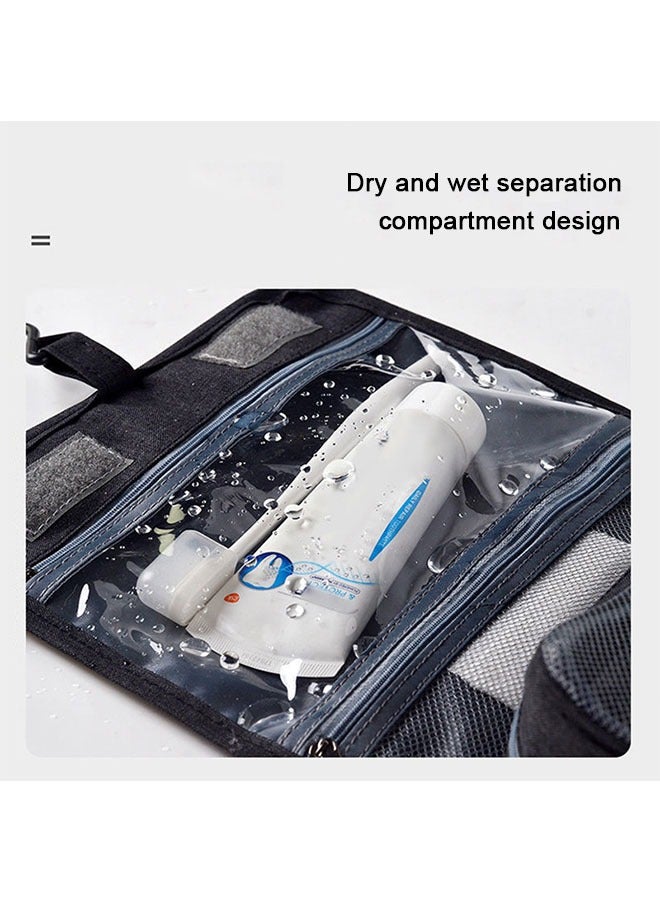 Travel Business Storage Bag For Men And Women On Business Trips Portable Large-Capacity Wash Bag Can Be Hung Dry And Wet Separation Wash Storage Bag Red - Image 4