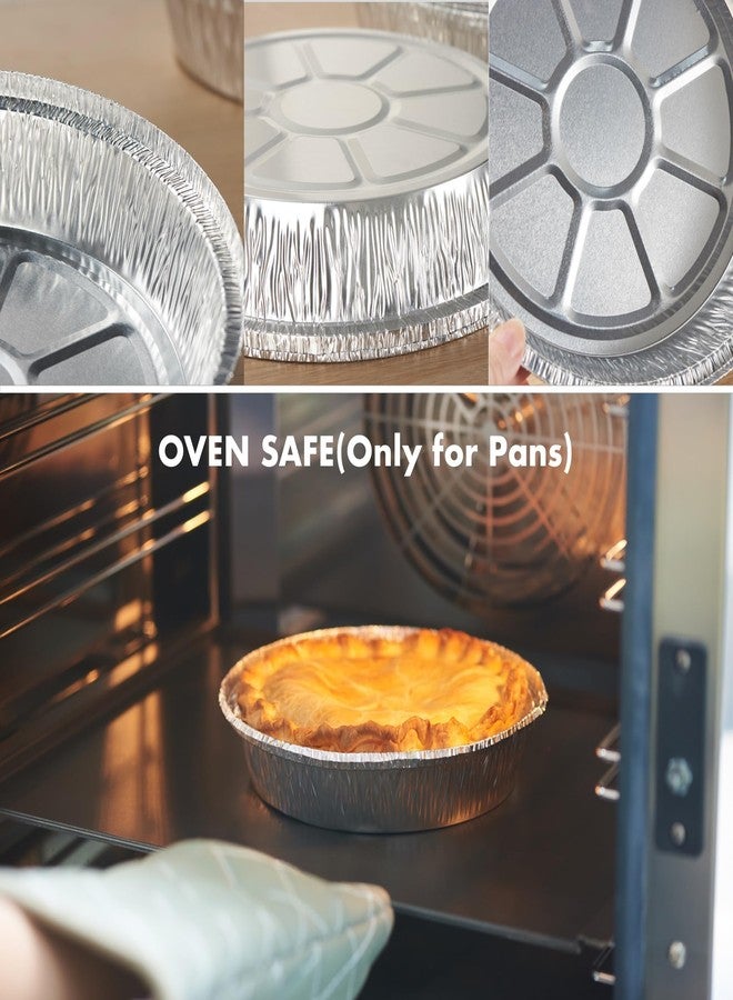 CURTA 50 Pack 9" Disposable Aluminum Foil Pans with Paper Lids | Great for Broiling, Baking, Storage, Roasting, Takeout, Air Fryer - Image 4