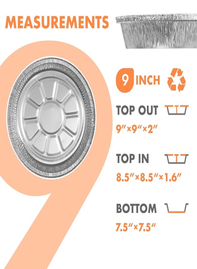 CURTA 50 Pack 9" Disposable Aluminum Foil Pans with Paper Lids | Great for Broiling, Baking, Storage, Roasting, Takeout, Air Fryer - Image 2