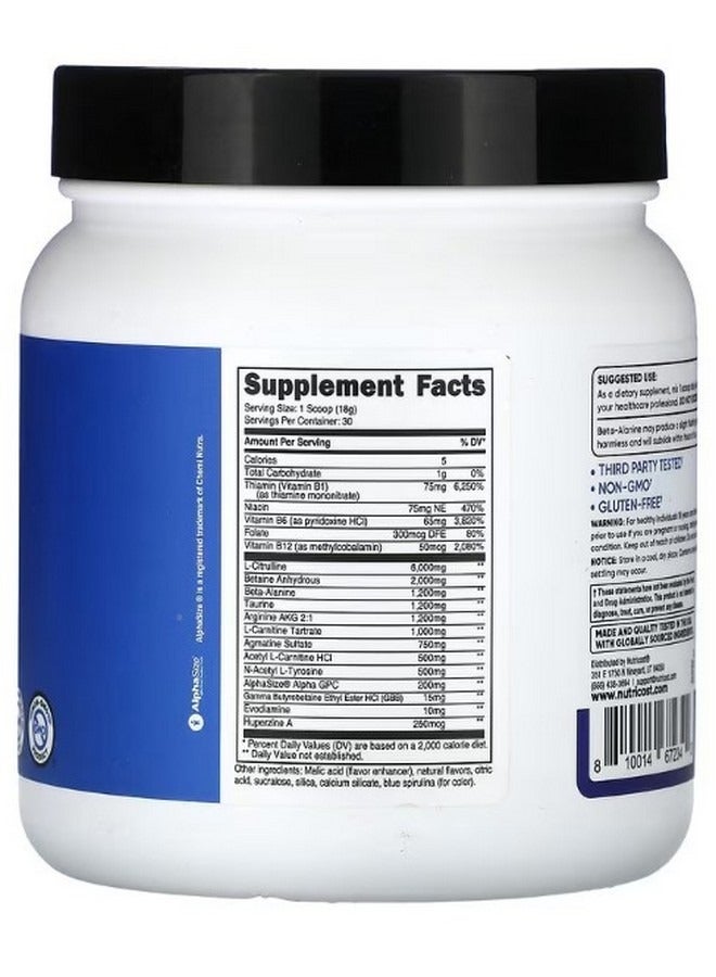 Nutricost Performance Pre Sf Stimulant Free Pre Workout Complex Blue Raspberry 1.2 Lb 534 G - Image 2