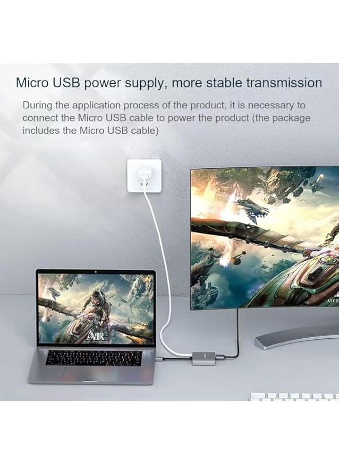 Dp to Dual Displayport Splitter, Dual 4K@60Hz Resolution, Converter Multi-Stream Transport (MST) Hub, DP to 2 Displayport Hub Multi Stream Transport Support 4K Resolution for Windows and Mac System