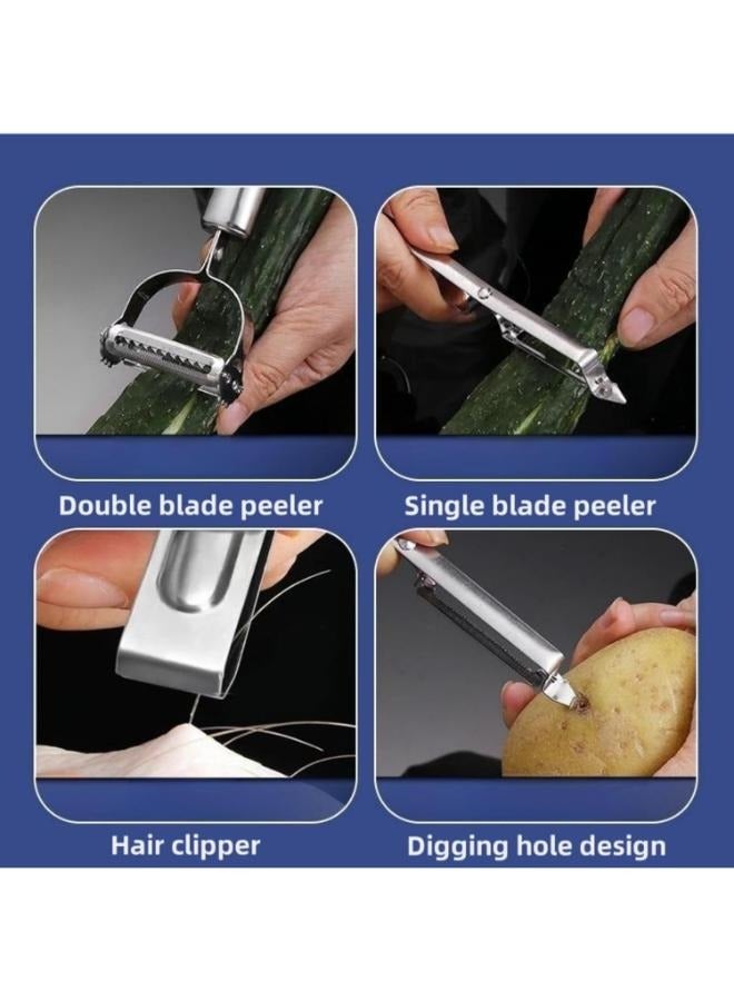 Set of 3 Vegetable Peeler and Fruits Suitable for Kitchen Easily Peel - Image 4