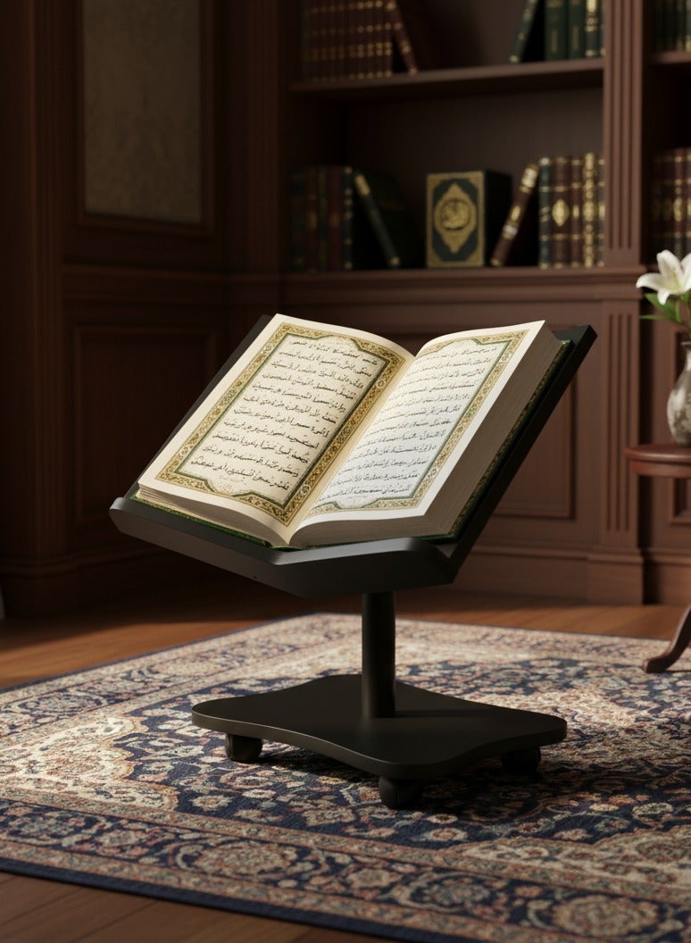 ريبنيو حامل للقرآن الكريم  مناسب للجلوس على الارض تصميم تركي فاخر مصنوع من الخشب عالي الجودة - Image 4