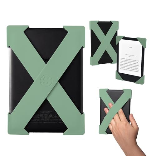 Strapsicle Hand Strap for Kindle Accessories Comfy Silicone Grip Alternative to Case or Cover Fits Paperwhite 7th/10th Gen & Most Kobos - Medium - Sage Green - Image 1