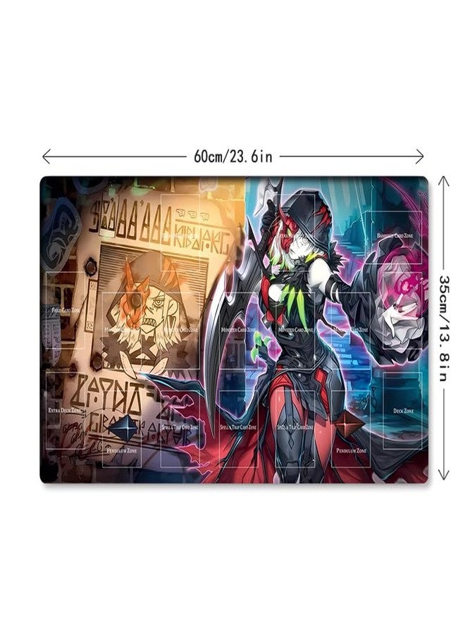 Mlikemat New Mlikemat Playmat Diabellestarr The Dark Witch TCG CCG OCG Trading Card Game Mat with Zones + Free Bag (ZD014-064-A) - Image 5