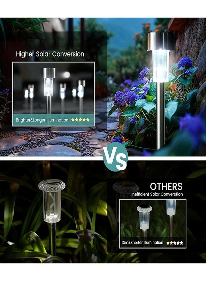 10 Pieces of Solar outdoor lights,LED plastic landscape lights, waterproof, 40mah, suitable for courtyards, parks, gardens, lawns, black - Image 5