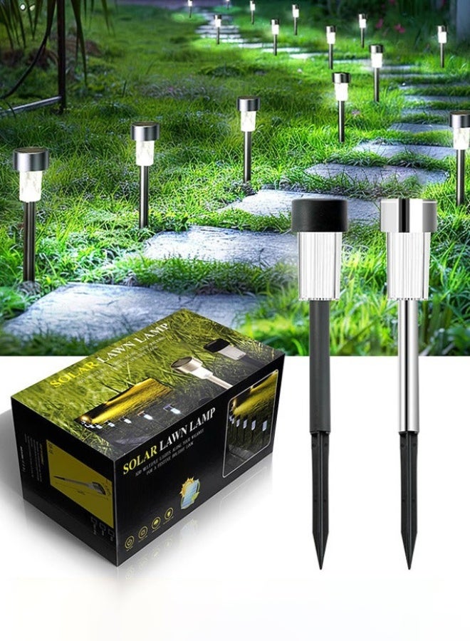 10 Pieces of Solar outdoor lights,LED plastic landscape lights, waterproof, 40mah, suitable for courtyards, parks, gardens, lawns, black - Image 1