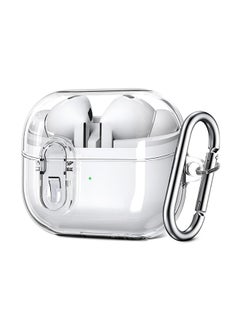 O Ozone Case For Samsung Galaxy Buds3 & Galaxy Buds 3 Pro Case Cover (2024), Clear Lock Clip Shockproof Hard Shell Protection Case with Carabiner  - Image 1