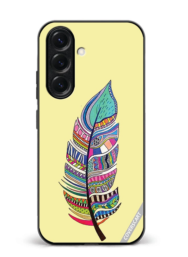 Protective Case Cover For Samsung Galaxy S25 Plus Feather Design Multicolour
