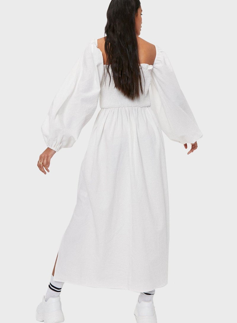 NASTY GAL Smocked Bodice Dress - Image 2