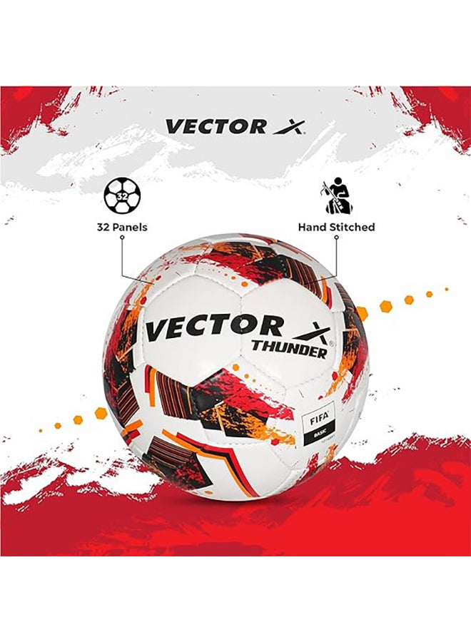 Vector X Thunder FIFA Basic Football | Size 5 | Machine Stitched | Training | Match | Sports | Playing | Practice | Soccer Ball  - Image 5