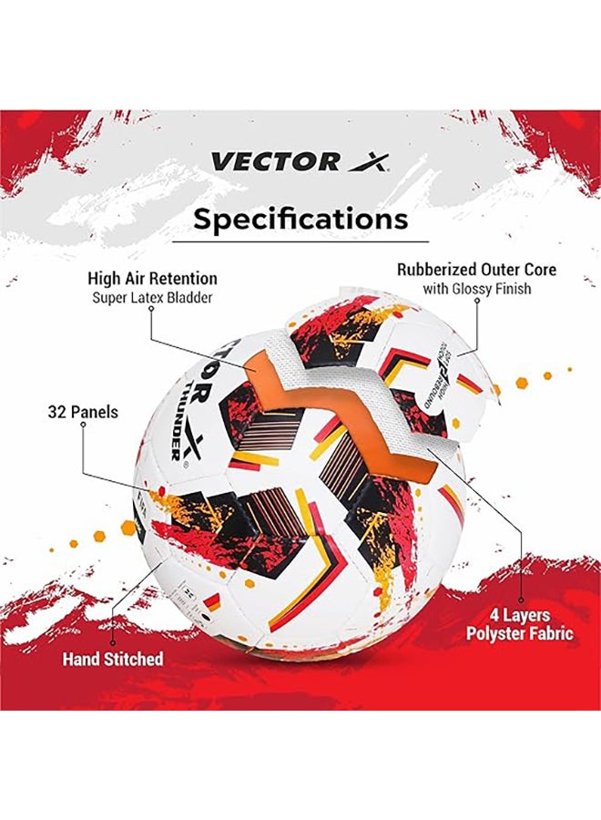 Vector X Thunder FIFA Basic Football | Size 5 | Machine Stitched | Training | Match | Sports | Playing | Practice | Soccer Ball  - Image 3