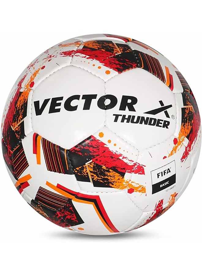 Vector X Thunder FIFA Basic Football | Size 5 | Machine Stitched | Training | Match | Sports | Playing | Practice | Soccer Ball  - Image 1