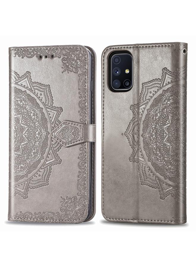 Zaboon Case For Galaxy M51 Mandala Flower Embossed Horizontal Flip Leather Case with Bracket / Card Slot / Wallet / Lanyard - Image 1
