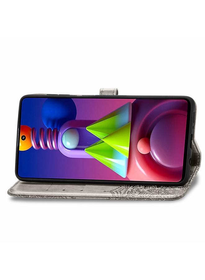 Zaboon Case For Galaxy M51 Mandala Flower Embossed Horizontal Flip Leather Case with Bracket / Card Slot / Wallet / Lanyard - Image 5