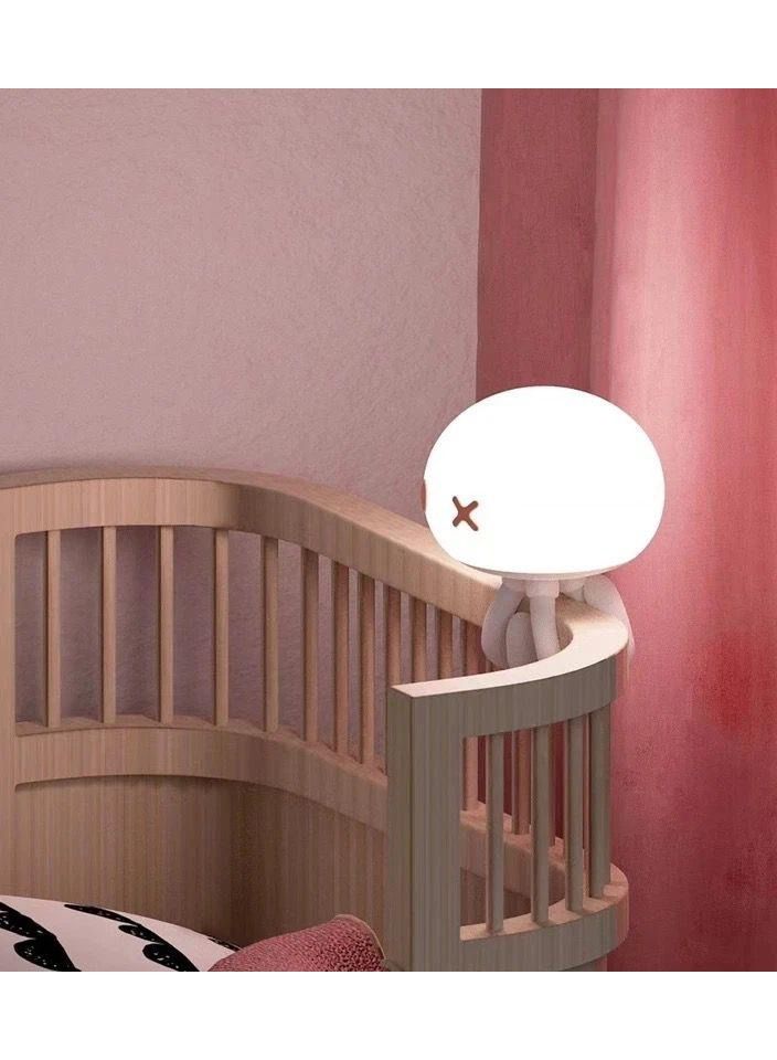 LED Night Lamp Creative Cute Jellyfish Light Baby Kid Bedroom Sleep Eye Care Atmosphere Silicone Night Light Touch Sensor Lights - Image 3