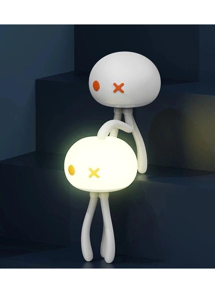 LED Night Lamp Creative Cute Jellyfish Light Baby Kid Bedroom Sleep Eye Care Atmosphere Silicone Night Light Touch Sensor Lights - Image 2