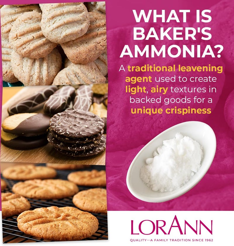 LorAnn Oils LorAnn Oils Baker's Ammonia (Ammonium Carbonate) - Ideal for Springerle & Thin, Crispy Cookies, Perfect with Wooden Cookie Molds, Hirschhornsalz Hartshorn Ammonium Carbonate For Baking - 2.7oz  - Image 3