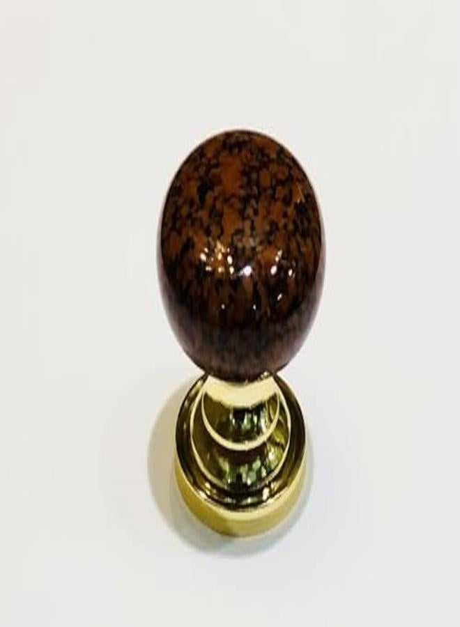 Kitchen And Cabinet Handle Button, Brown And Black Color, Brass, Granite Color, Brass Material, Made In Taiwan, Small Button - Image 1