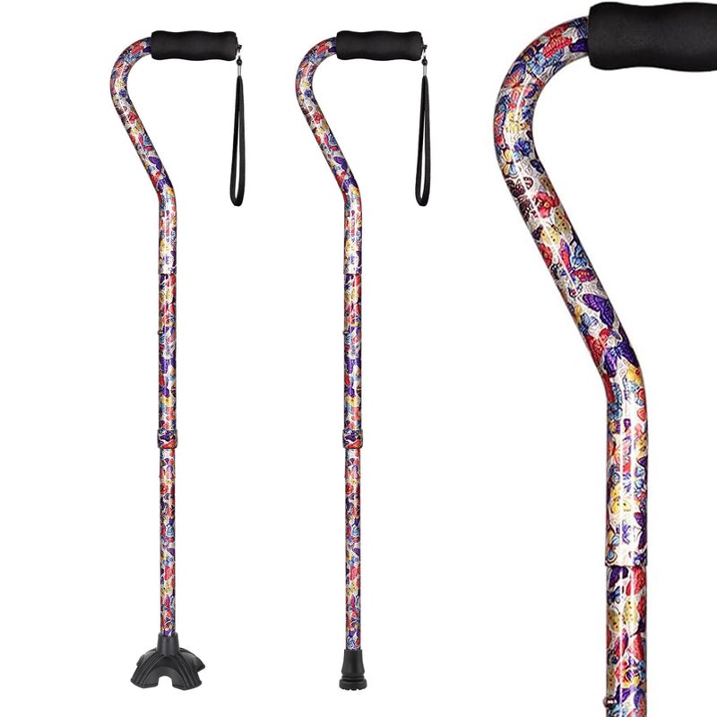 LIXIANG Elegant Walking Cane for Women, Foldable & Adjustable Cane for Seniors with Self-Standing Tip | Lightweight Mobility Aid for Stability & Balance Support - Image 1