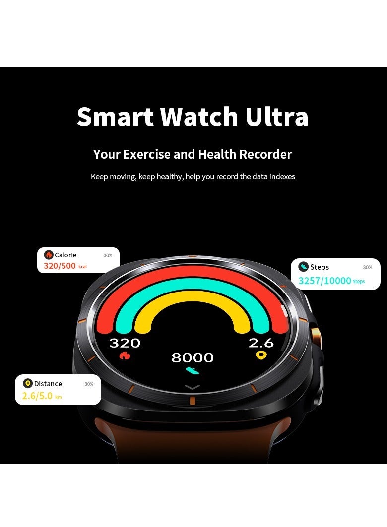 AROAQ W7 AI Smart Watch Ultra, Rugged Design IP68 Waterproof Blood Oxygen Monitoring Watch, Amoled Screen Display Sleep Monitoring Fitness Watch With 100 Plus Exercise Modes, (White) - Image 4