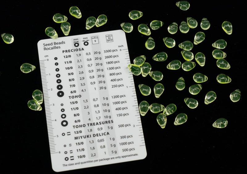 Bohemia Crystal Valley Czech 50-Piece Glass Beads, 6x9mm, Teardrop Transparent Yellow Uranium Glass (Glows Under UV) - Image 2
