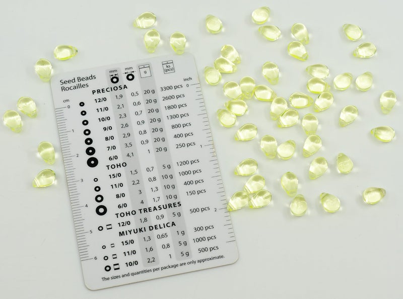 Bohemia Crystal Valley Czech 50-Piece Glass Beads, 6x9mm, Teardrop Transparent Yellow Uranium Glass (Glows Under UV) - Image 3