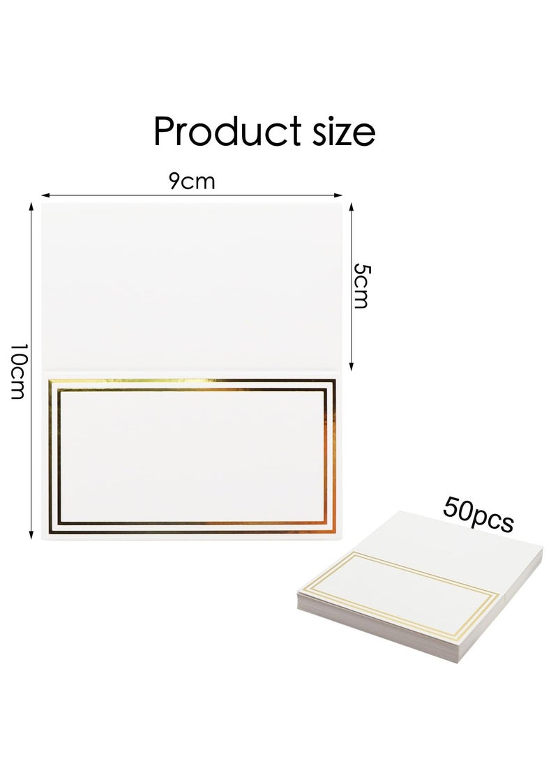 بطاقات مكان لبطاقات اسم مكان الطاولة، بطاقات اسم طاولة فارغة، مكان طاولة بطاقة مقعد، بطاقات اسم زفاف خيمة لإعداد الطاولة وحفلات الزفاف والأحداث وحفلات عشاء عيد الميلاد - Image 2