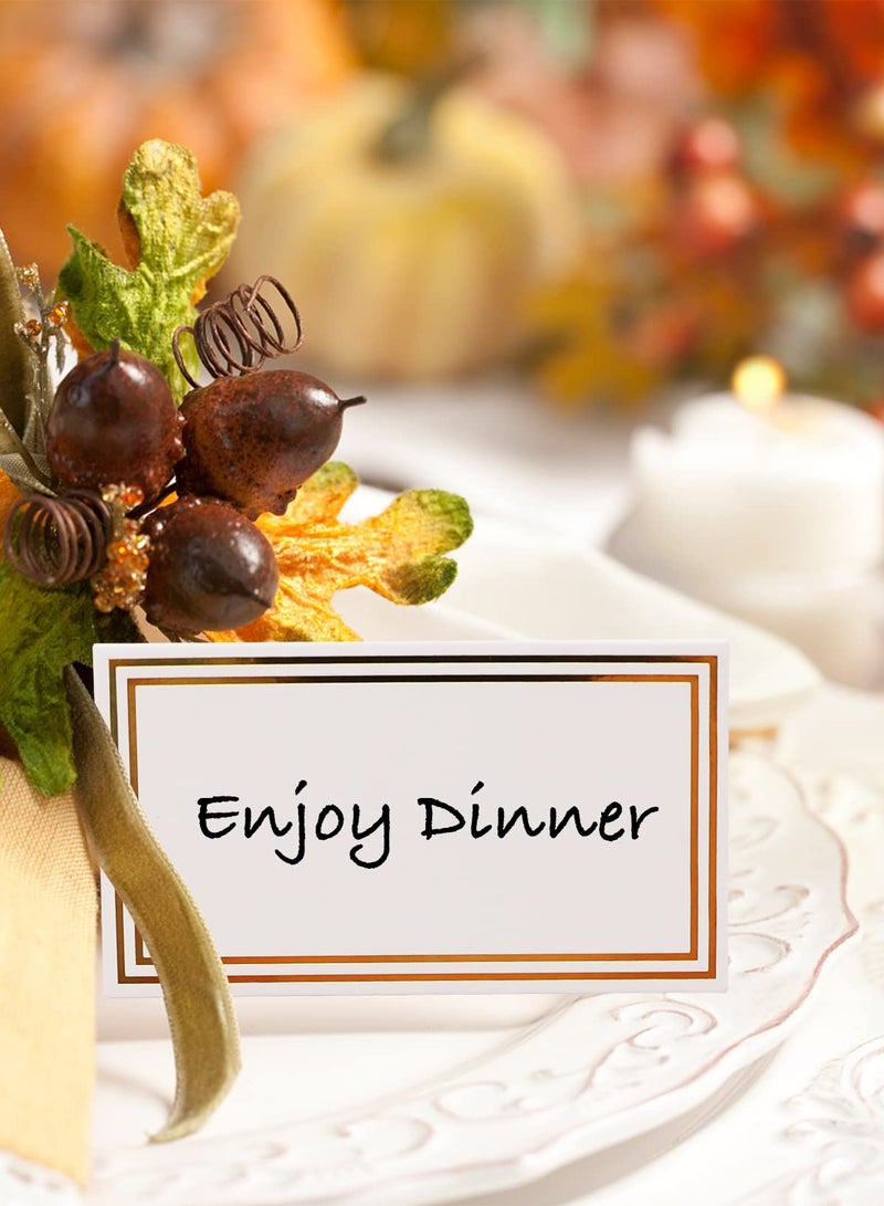 بطاقات مكان لبطاقات اسم مكان الطاولة، بطاقات اسم طاولة فارغة، مكان طاولة بطاقة مقعد، بطاقات اسم زفاف خيمة لإعداد الطاولة وحفلات الزفاف والأحداث وحفلات عشاء عيد الميلاد - Image 3