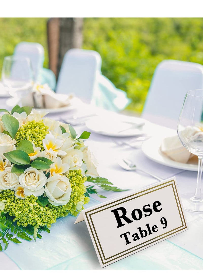 بطاقات مكان لبطاقات اسم مكان الطاولة، بطاقات اسم طاولة فارغة، مكان طاولة بطاقة مقعد، بطاقات اسم زفاف خيمة لإعداد الطاولة وحفلات الزفاف والأحداث وحفلات عشاء عيد الميلاد - Image 5