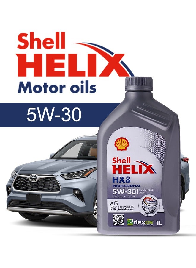 شل زيت محرك سيارة تويوتا، هايلاندر 2024 - 2007 - لزوجة 5w30 شل هيلكس 6 لتر، مع فلتر زيت المحرك - 2007 2008 2009 2010 2011 2012 2013 2014 2015 2016 2017 2018 2019 2020 2021 2022 2023 2024