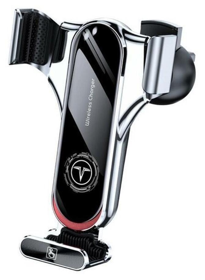 Tesla Charger Smart Sensor Car Phone Holder Mount Auto-sensing Metal 15W Wireless - Image 1