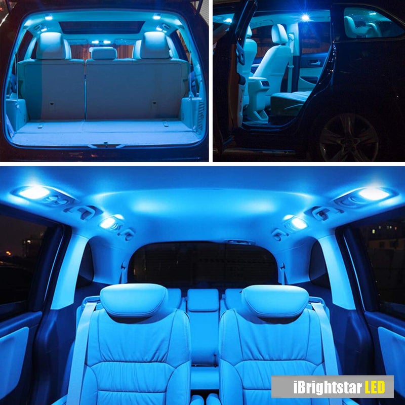 iBrightstar 9-30V Extremely Bright 211-2 212-2 578 Festoon LED Bulbs Error Free 1.61" 41mm for Interior Map Dome Lights and License Plate Courtesy Lights, Ice Blue - Image 2